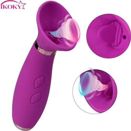Vagina Nipple Sucking Vibrator Clitoris Stimulator Silicone Tongue Licking Vibrating Female Masturbators Sex Toys