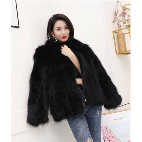 Real genuine natural raccoon fur coat womens fashion jacket ladies warm winter overcoat outwear custom any size