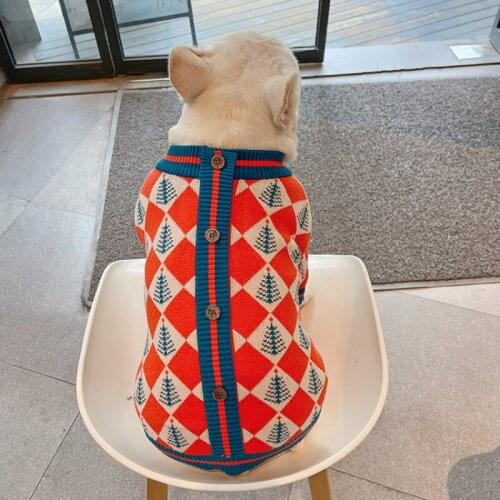 Winter Dog Clothes Sweater Pug Dog Clothing French Bulldog Costume Christmas Pet Coat Outfit Garment Poodle Schnauzer Apparel