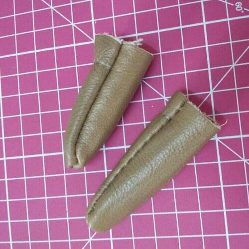 1 Pair Hand Cow Leather Thick Tough Craft Thumb Index Finger Sleeve Thimble Protector SDF-SHIP