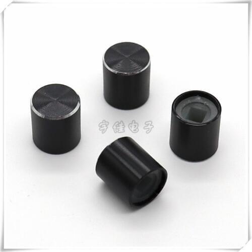 10 Piece Aluminum alloy square hole button cap 10 × 11MM aperture 3.2 × 3.2MM black button cap micro touch switch