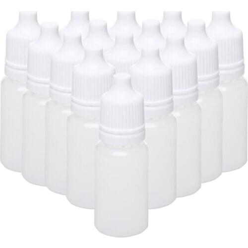 100PCS 15Ml Empty Plastic Squeezable Dropper Bottles Eye Liquid Dropper Refillable Bottles