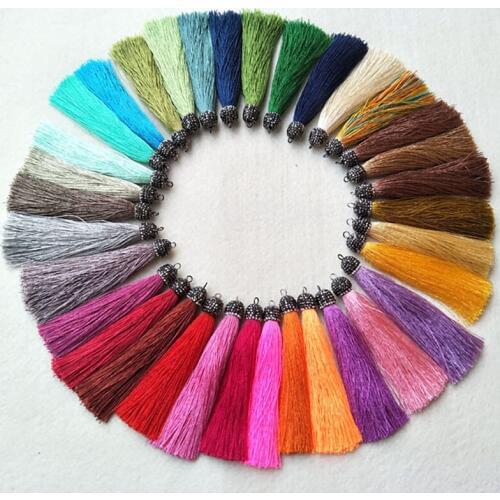 20 pcs wholesale New Fashion Colorful Tassel Cord Charm Pendants For DIY necklace earrings Jewelry Finding PD611