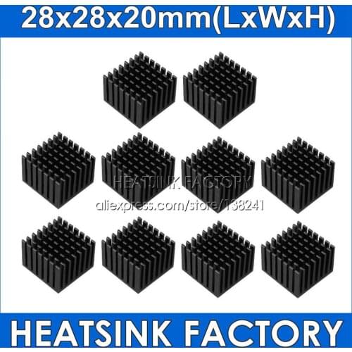 5Pcs 28x28x20mm Cooling Accessories DIY Heatsink CPU GPU IC Memory Chip Aluminum Heat Sink Cooler Radiator