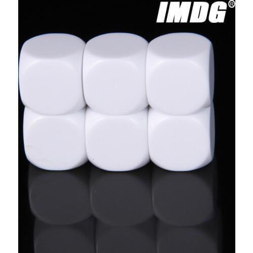 6pcs/pack New Acrylic 30mm White Blank Dice Teaching Props Game Accessories Mathematical Tools Rounded Corner