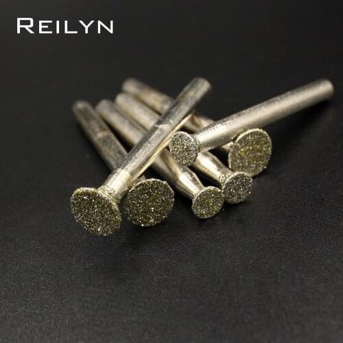 46# 6x6mm, 6x12mm, 6x14mm Emery grinding points Diamond abrasive bits jade grinding burr teeth dental machine abrasives