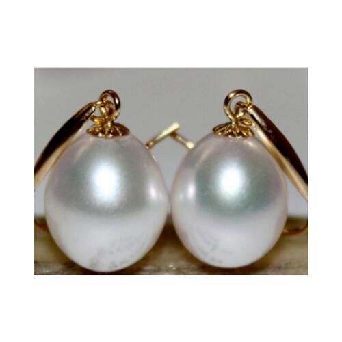 Free Shippng 12-13mm south sea white pearl earring