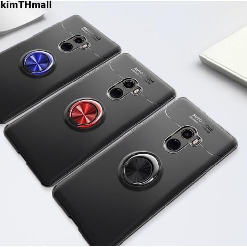 Case For Xiaomi mi Mix 2 Back Cover funda finger ring stand holder magnet Soft phone case For Xiaomi mi Mix 2 case kimTHmall