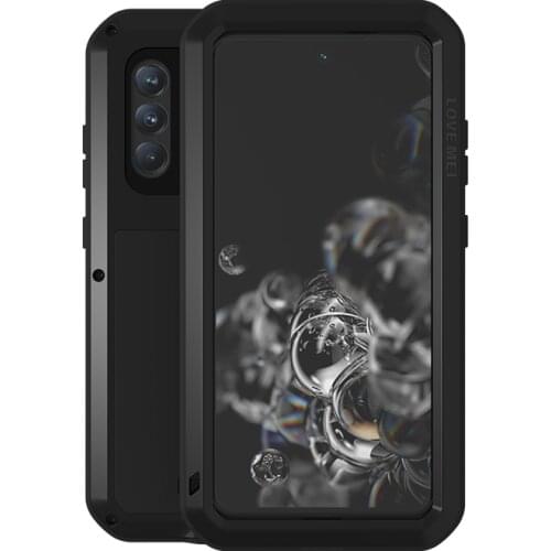 For Samsung Galaxy S21 FE S21FE Metal Case Shock Dirt Proof Water Resistant Splash-Proof Metal Armor Cover Phone Case