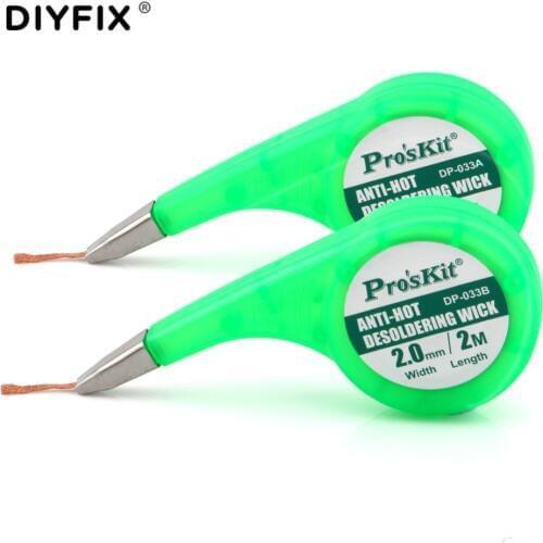 DIYFIX 1Pc Desoldering Wick Desoldering Braid Solder Remover Vacuum Sucker Desoldering Pump Tool BGA Solder Wick Welding Tools
