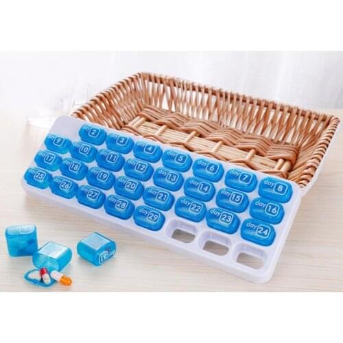 31 Grids Pill Box Case Container Organizer Travel Pill Medicine Tablet Storage One Box Pill Storage Dispenser Holder Case M P3R9