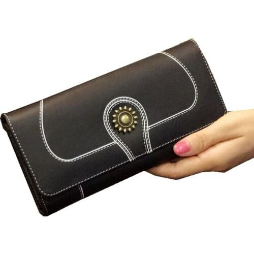 Women Wallet Genuine Leather women purse coin Purse Long Floral clutch Women Leather wallet Mobile Phone Bag card holder wallet