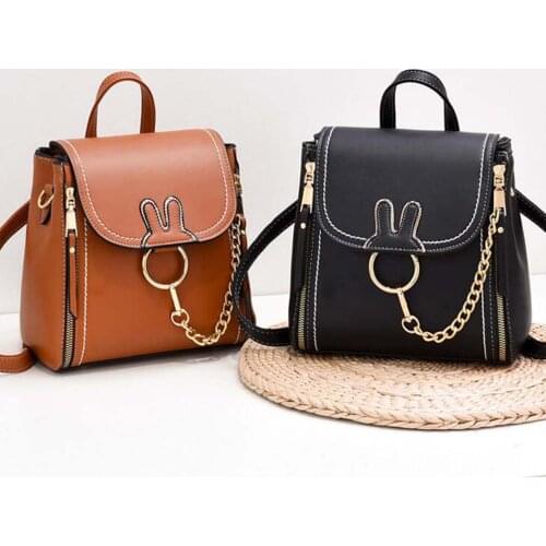 Hot sale free shipping new style womens chains backpack fashion small shoulder bags high quality pu leather handbag