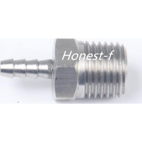 LTWFITTING Bar Production Stainless Steel 316 Barb Fitting Coupler / Connector 1/8" Hose ID x 1/4" Male NPT Air Fuel Water