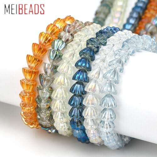 MEIBEADS 30Pcs/bag Mushroom Shape Glass Beads 8*10mm DIY Jewelry Accessories for Making Necklace Bracelet Findings BD445