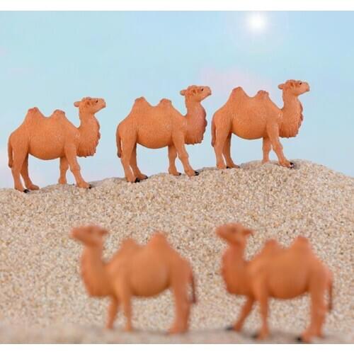 Mini Camel Miniature Figurines Animals Resin Craft Kids Toys Desktop Ornaments Garden Micro Landscape Christmas Decoration 1PC