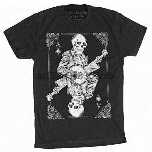 Mens Banjo Player Shirt - Skeleton Playing Banjo T-Shirt