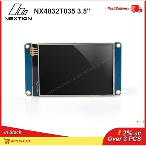Nextion NX4832T035 - Full-color 3.5" HMI Inteligent Resistive Touch Screen Board UASRT TFT LCD Module Compatible with Arduino