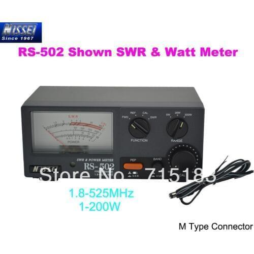 New Original NISSEI RS-502 Shown 1.8-525MHz 200W SWR & Watt Metter (M Type Connector)