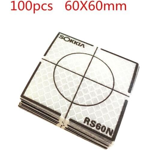 100pcs 2020 Brand New sokkia Reflector Sheet size 60*60 mm 50 40 30 20 mm Reflective Tape Target for surveying Total Stations