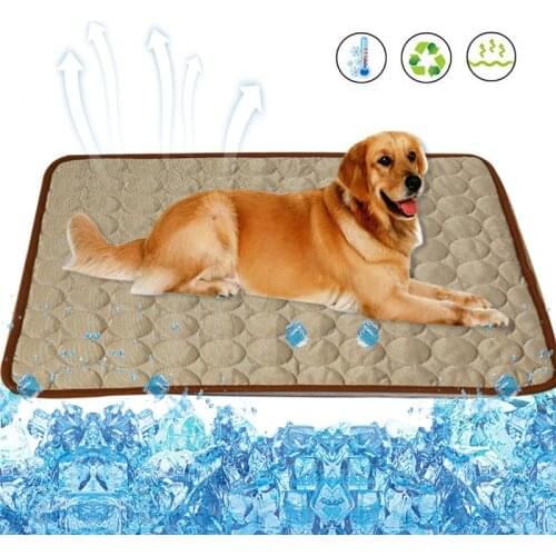 Dog Cooling Mat Summer Dog Bed Pad Cat Blanket Breathable Pet Ice Pad Sofa Washable Pet Cooling Mat dog accessories Dog beds