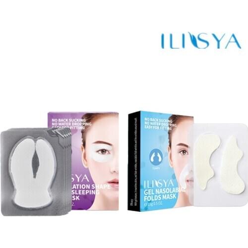 1 Box Nasolabial Folds Patch, 1 Box C Cycle Anti Wrinkle Eye Patches, Wrinkle Removal Stickers Anti-Aging Mask