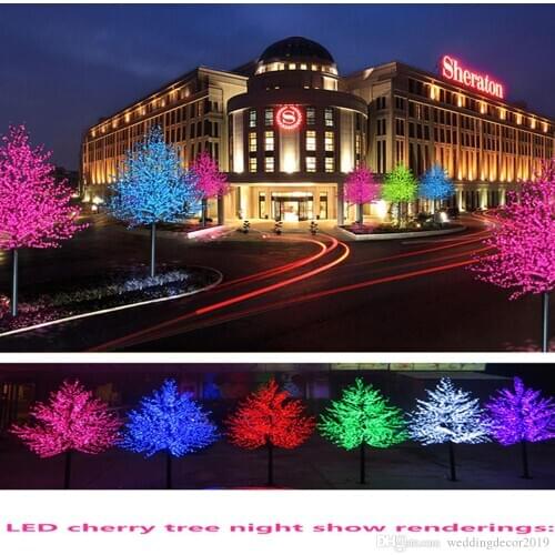 Holiday night light LED Cherry Blossom Tree Light 1.5m 1.8m New Year Wedding Decorative Tree Branches Lamp Outdoor Lighting