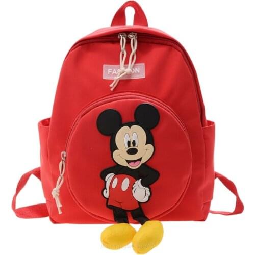 2021Disney plus Mickey Mouse Cute Backpack Boys and Girls Minnie Mouse School Bag Kindergarten 3-6 Years Bag Christmas Gifts