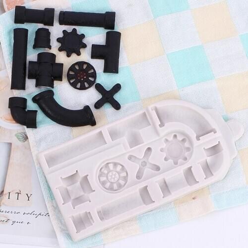 Rusty Pipes Silicone Molds Fondant Cake Decor Tools Silicone Molds Sugarcrafts Chocolate Baking Tools For Cakes Gumpaste