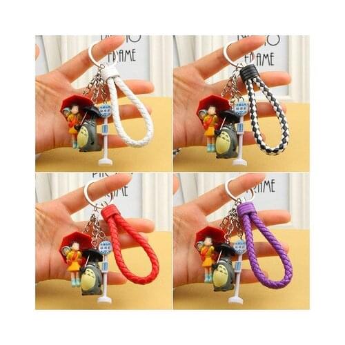 Anime My Neighbor Totoro Keychain Totoro Bus Xiao Mei Jicha Action Figure Toy Miyazaki Hayao PVC Doll Pendant for Kids Girl Gift