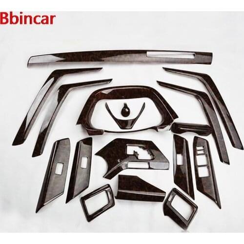 Special Brown Paint For Toyota RAV4 RAV 4 2013-2015 Front Steering Wheel Air Vent Window Switch Inner Door Interior 17pcs