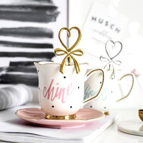 Ins Girl Wind Bow Love Spoon Stainless Steel Dessert Spoon Coffee Spoon Court Stirring Spoon