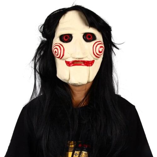 Horror Killer Mask Movie Saw Cosplay Latex Masks Halloween Fancy Dress Party Costume Scary Headgear