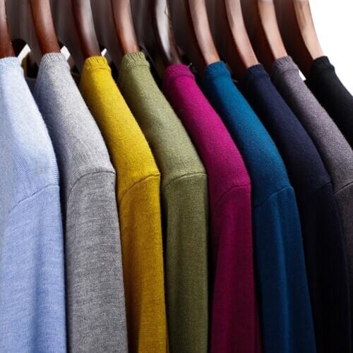 Autumn Winter warm sweater man Solid color Slim pullover men O-neck V-neck thin sweater mens sweater brand knitted sweater