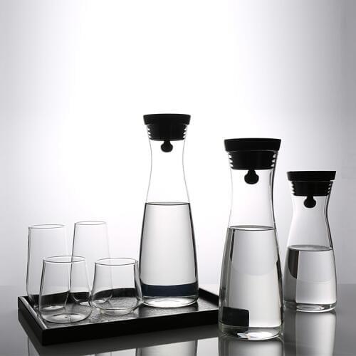 Pro 304 Stainless Steel Filter Germany Design Cool Kettle Glass Carafe Dispenser Pitcher Heat Resistant Soda Water Pot