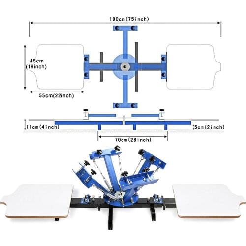 2 Station 4 Color Screen Printing for T-Shirt DIY Screen Printing Silk Screen Printer