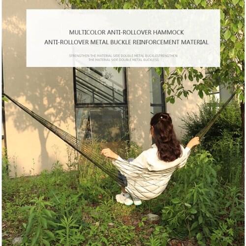 Leisure Portable Outdoor Nylon Rope Net Bag Hammock Outdoor Terrace Garden Camping Trip Camping Mesh Swing Hammock