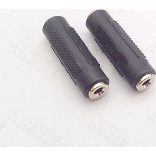 10pcs/lot Earphone Socket Butt-Joint Extension Connector 3.5KK Dual Pass Female To Female Direct Converter