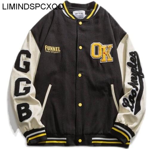 2021 Embroid Spring&Autumn Denim Loose Oversized Boyfriend Style Baseball Jacket Womens Coat Mens Bomber Varsity Couple Unisex