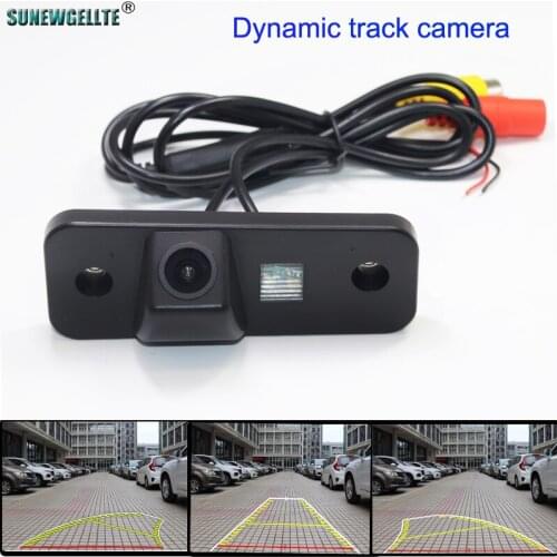 4089T HD Dynamic Trajectory Parking Line Car Reverse Rear View backup Camera For HYUNDAI Azera Santa Fe IX45 Night Vision
