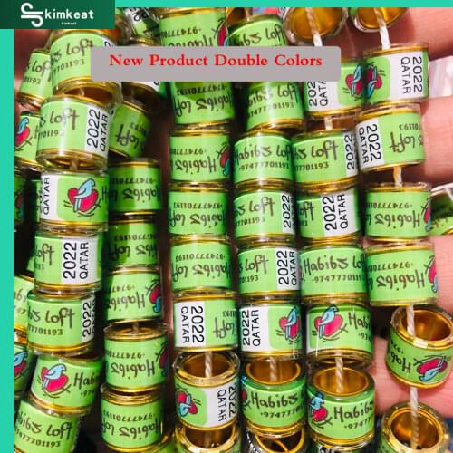 50Pcs 8mm Bird Dove Pigeon Aluminum Leg Rings plastic Custom Aluminum Lettering Rings Black/Red/Blue/Green/Gold