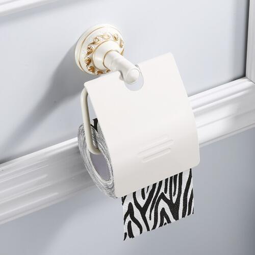 Antiqu/White Solid With Cove toilet paper holder bathroom accessoreis Carved toilet paper holder