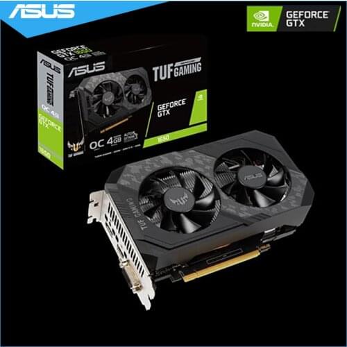 Asus TUF Gaming GeForce® GTX 1650 4GB GDDR6 HDMI-Compatible DP DVI Gaming Graphics Card TUF-GTX1650-O4GD6-P-GAMING