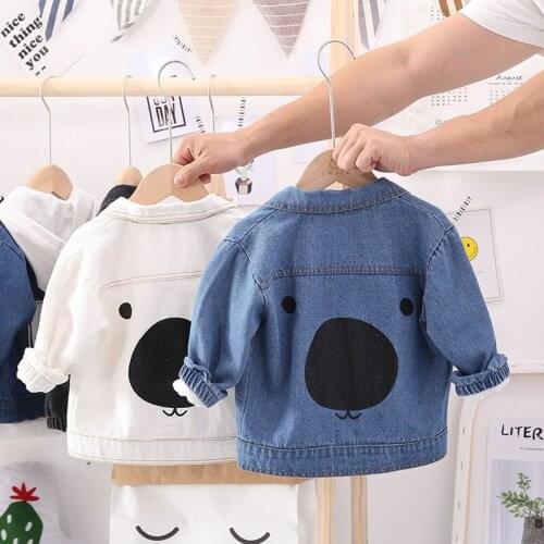 Kids Denim Jackets for Girls Baby Flower Coats Spring Autumn Fashion Child Kids Outwear Ripped Jeans Jackets