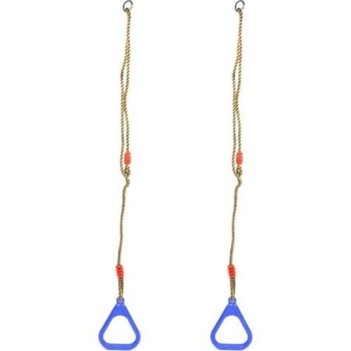 Kids Gym Rings,Children Trapeze Gym Swing,Bar Adjustable Gym Fitness Pull Up Rings with Hanging Ropes for Swing