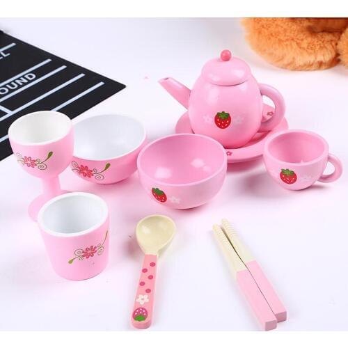Childrens educational toys wooden tea set simulation intelligence development toy baby early childhood parenting