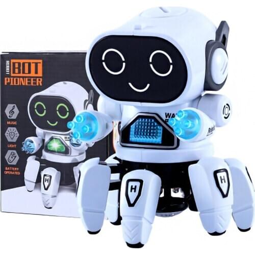 Electric toys Music dance robot 6 claws walk mechanic child baby boys girls sound voice sports robots gifts birthday Action