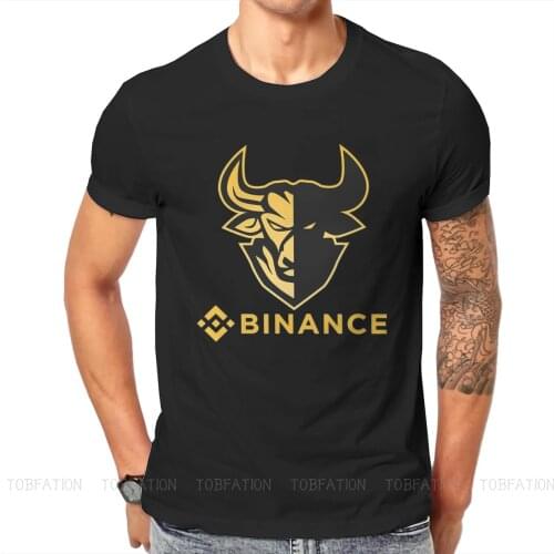 Coin Bnb Crypto Round Collar TShirt Binance Coin Cryptocurrency Miners Pure Cotton Original T Shirt Mans Clothes Fashion Fluffy