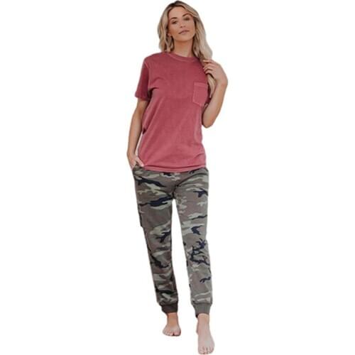 Summer New Women Shirt Casual Shirt Round-neck Ladies T-shirt Pocket Loose Short Sleeves Ladies Clothes M