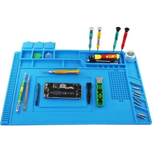 Magnetic Anti-Heat Insulation Silicone Pad Soldering mobile Phone Repair Platform Maintenance Desk Mat anti-slip